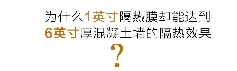 為什么1英寸隔熱膜卻能達到6英寸混凝土墻的隔熱效果？